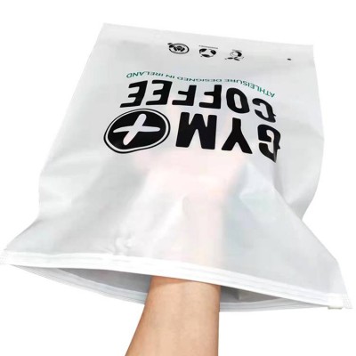 100% Biodegradable Apparel Waterproof Pvc Frosted Ziplock Bag Plastic Packaging Bag For Clothes